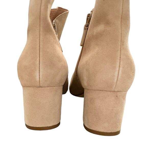 COLE HAAN NEW CAMEL SUEDE BOOTIES BOOTS MINIMAL CLASSIC 10B LUXURY VERSATILE - Picture 3 of 11